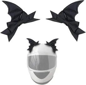 1 Pair Bat Wings for Helmet Funny Devil Wings Bow Helmet Accessory Adhesive Halloween Ski Helmet Decoration