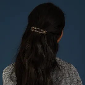 Accessorize London Women's Black Gem Rectangle Barette Hair Clip