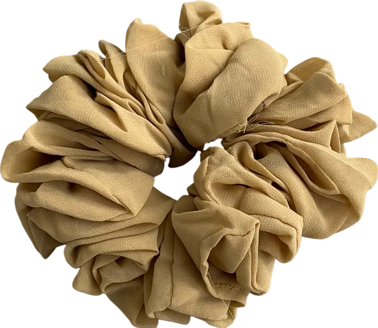 Anisa Sojka Beige Large Chiffon Scrunchie One Size