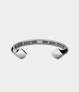 Arrowhead Bangle in Silver, Size Large