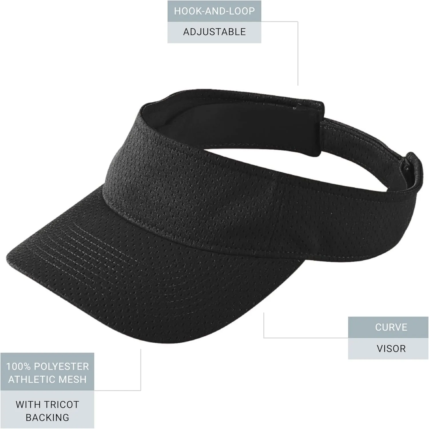 Augusta Sportswear Women's Athletic Mesh Visor - Stylish Sun Hat for Golf, Running, and Outdoor Activities