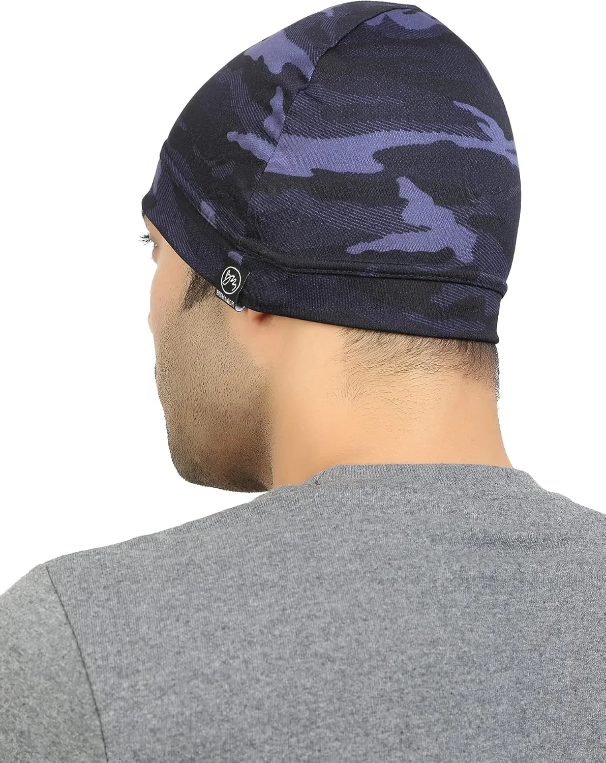 BISMAADH Multi-Purpose Cap Beanie Sleep Hats Stretchy Helmet Liner Running Headwear for Men Women