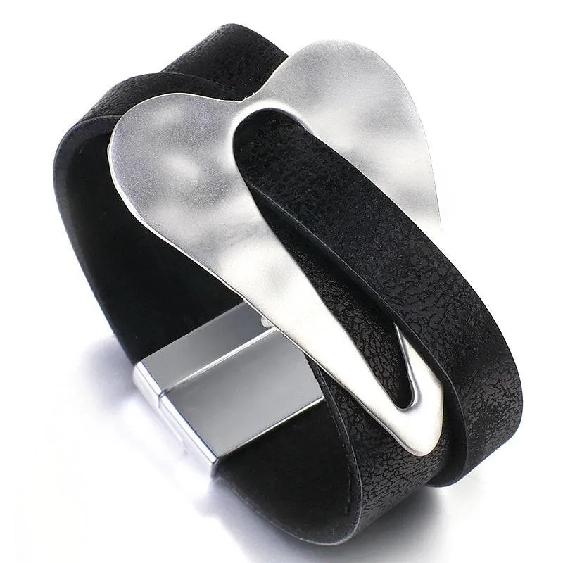 Black Leather Hair Cuff for Locs, Sisterlocks and Dreadlocks