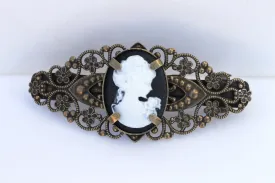 CAMEO HAIR BARRETTE
