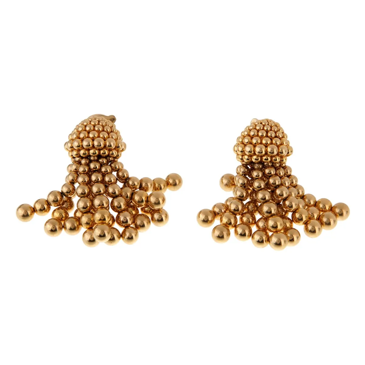 Chanel Vintage Gold Tassel Drop Earrings