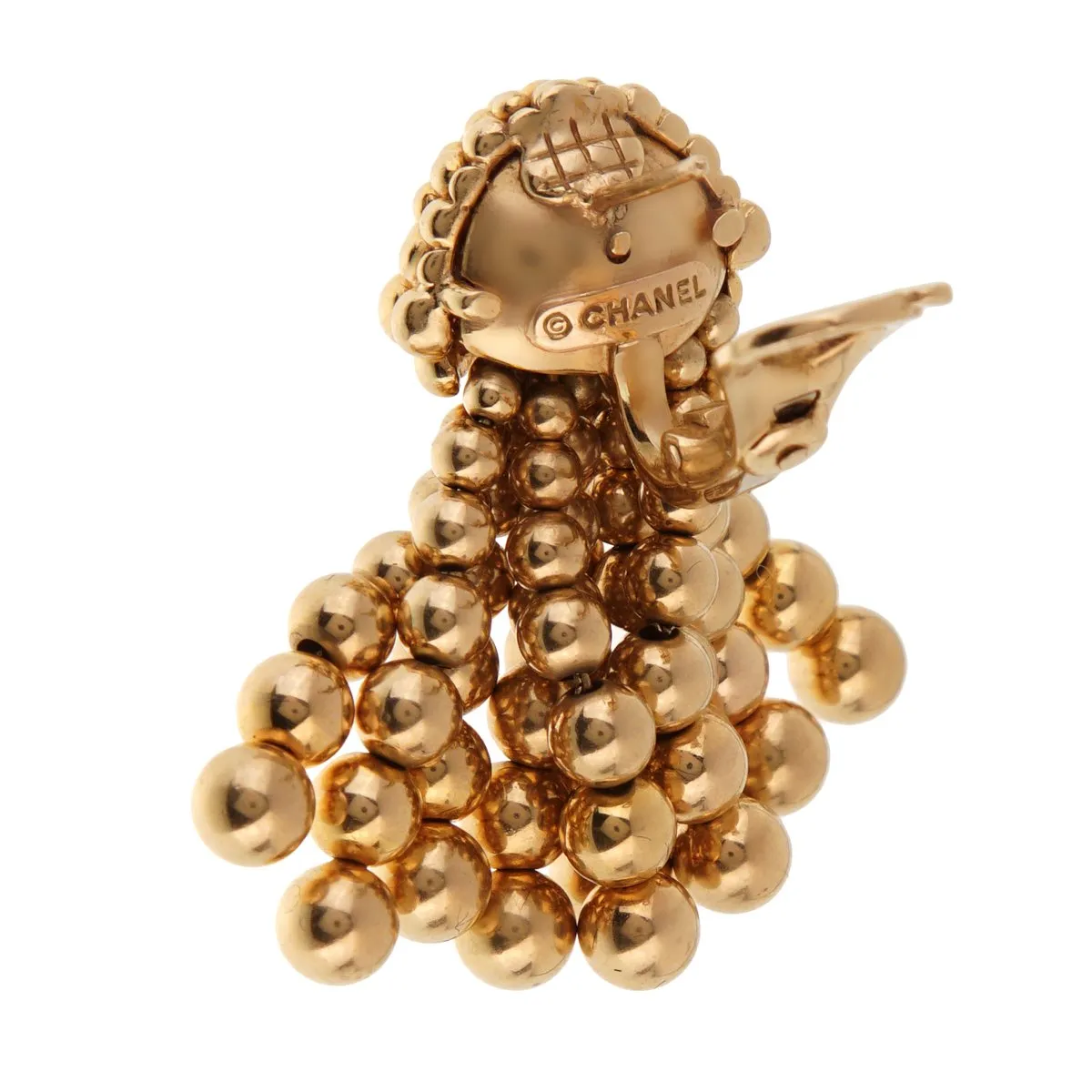 Chanel Vintage Gold Tassel Drop Earrings