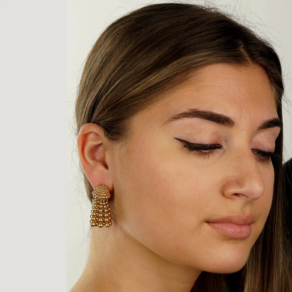 Chanel Vintage Gold Tassel Drop Earrings