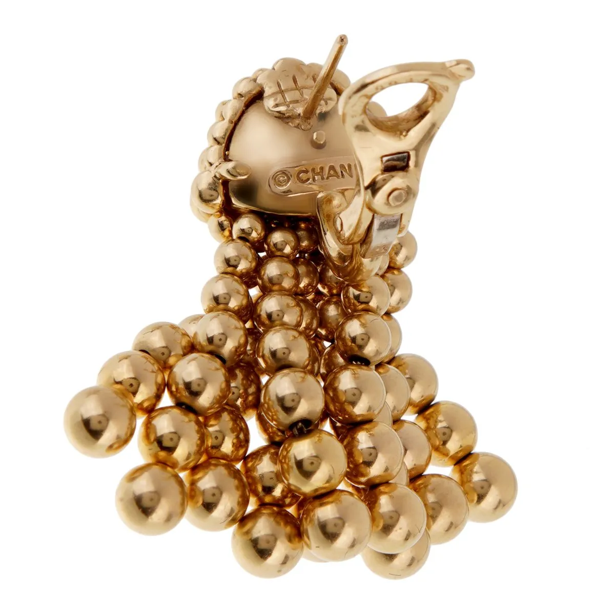 Chanel Vintage Gold Tassel Drop Earrings