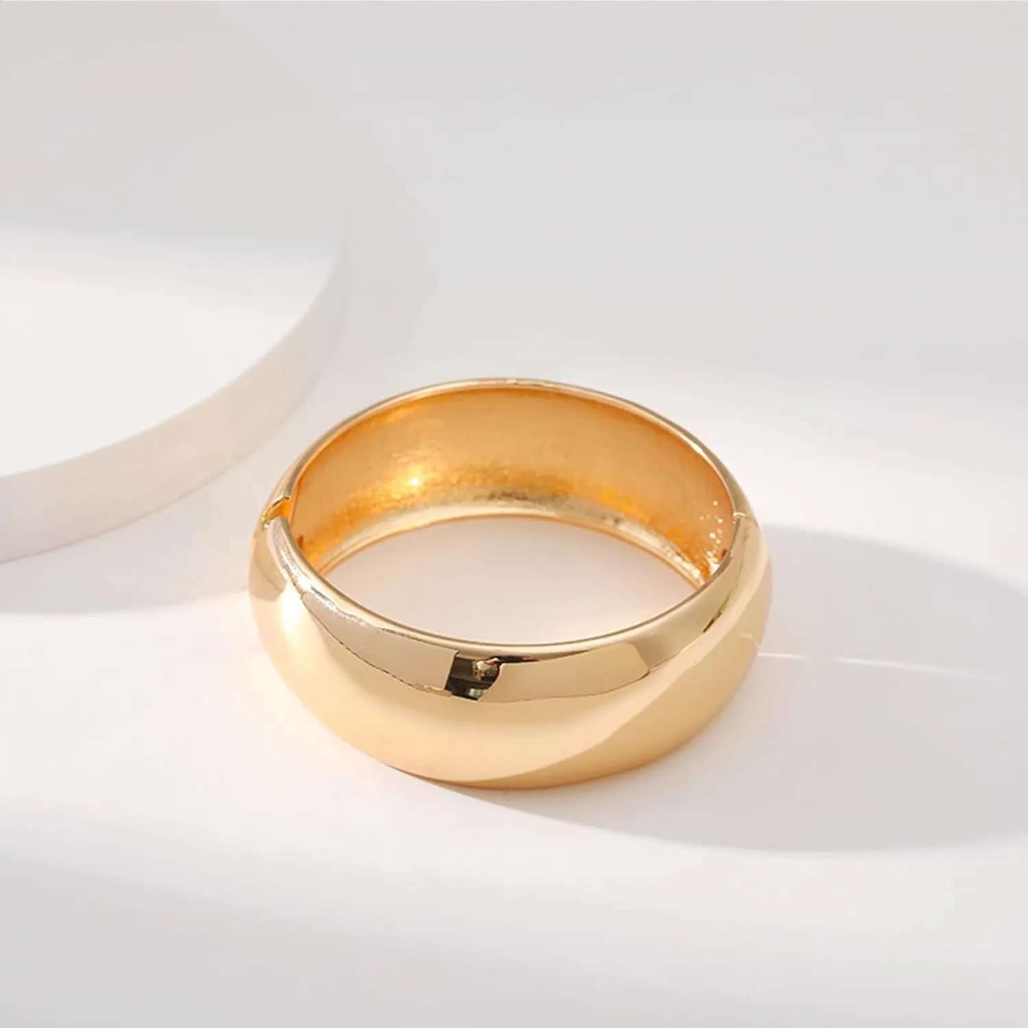 Chunky Gold/Silver Bangle Bracelets for Women Thick Arm Cuff Bangle Bracelet Wrist Wrap Bracelet Jewelry