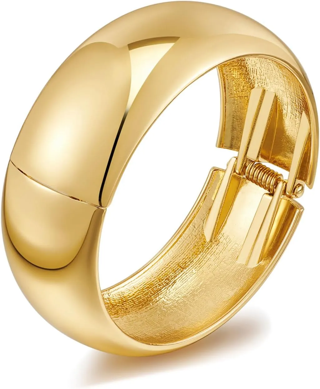 Chunky Gold/Silver Bangle Bracelets for Women Thick Arm Cuff Bangle Bracelet Wrist Wrap Bracelet Jewelry