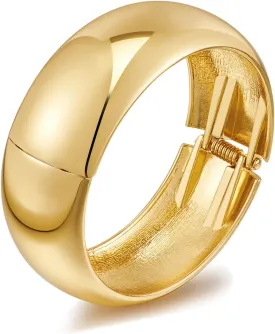 Chunky Gold/Silver Bangle Bracelets for Women Thick Arm Cuff Bangle Bracelet Wrist Wrap Bracelet Jewelry