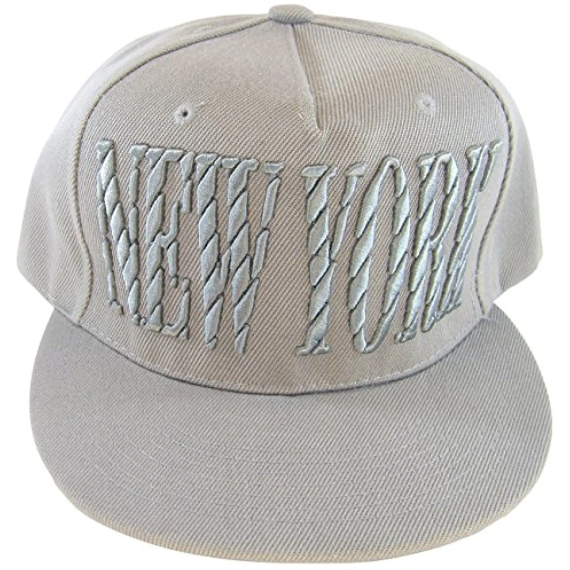 City Hunter Combination Men's Adjustable Snapback Baseball Cap (New York, Gray)