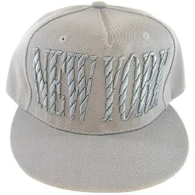 City Hunter Combination Men's Adjustable Snapback Baseball Cap (New York, Gray)