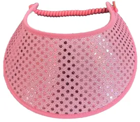 Confetti Glitz Sun Visor in Bright Pink
