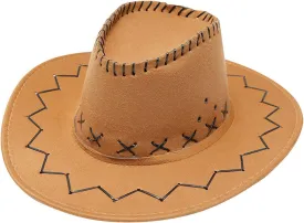 Cowboy Hat Western Cowboy Hat for Men and Women Cowboy Cowgirl Hat Classic Western Felt Wide Brim Belt Buckle Panama Fedora