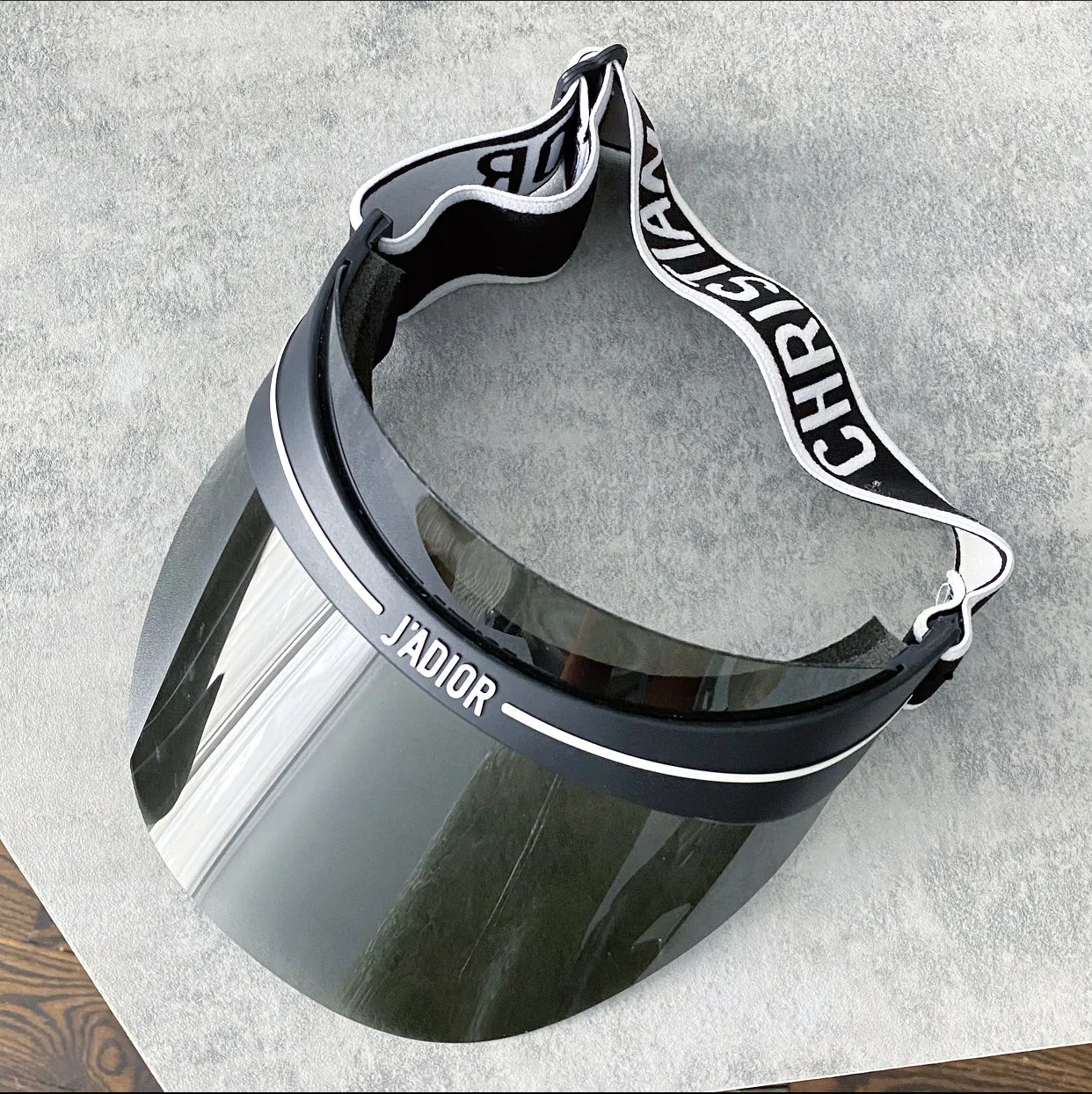 Dior Club 1 Black Smoke Acrylic Sun Visor