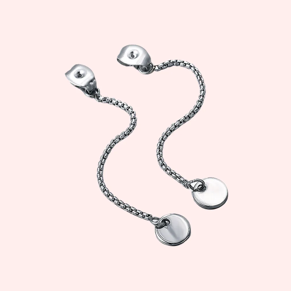 Disc Drop Hypoallergenic Earring Backs