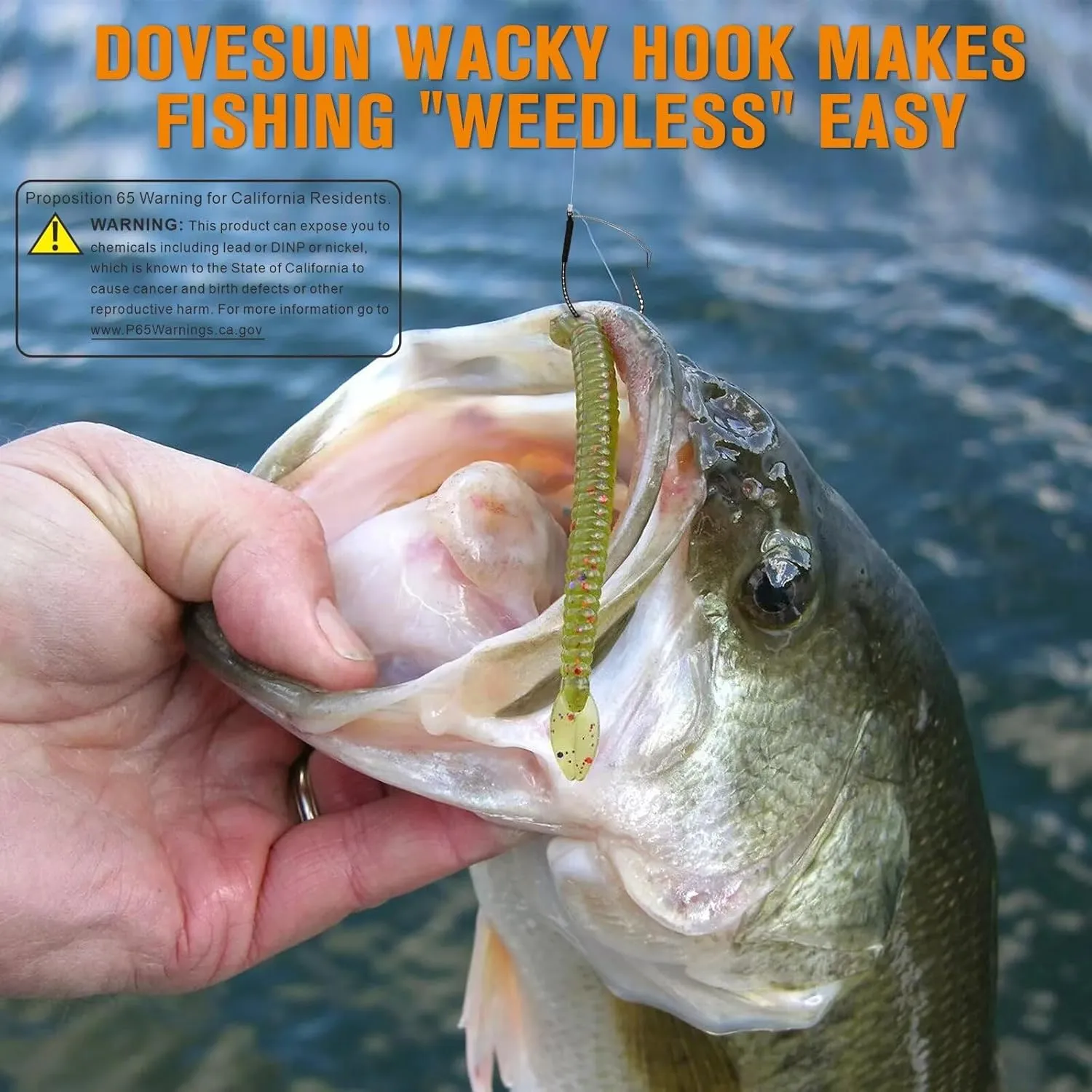 Dovesun 30PCS Weedless Wacky Rig Hooks Worm Fishing Hooks for Bass Fishing Size 1# 1/0 2/0 for Ne-ko, No Sinker Rig Wide Gap with Soft Worm Baits