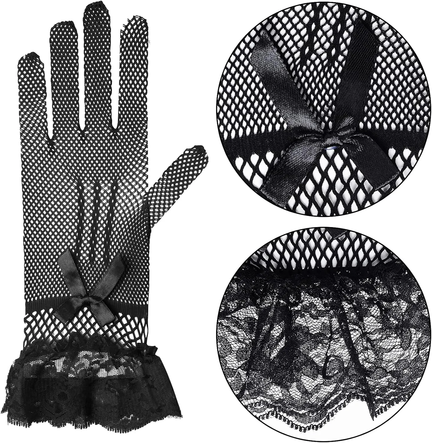 Fascinators Hat for Women 1950s Vintage Pillbox Hat and Lace Gloves Cocktail Tea Party Halloween Headwear