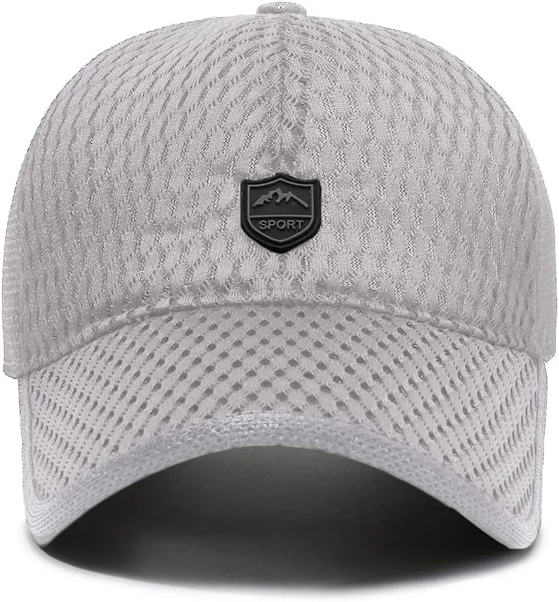 FASHIXD Mesh Baseball Cap for Men Women Summer Running Sports Hat Breathable Quick Dry Trucker Hats