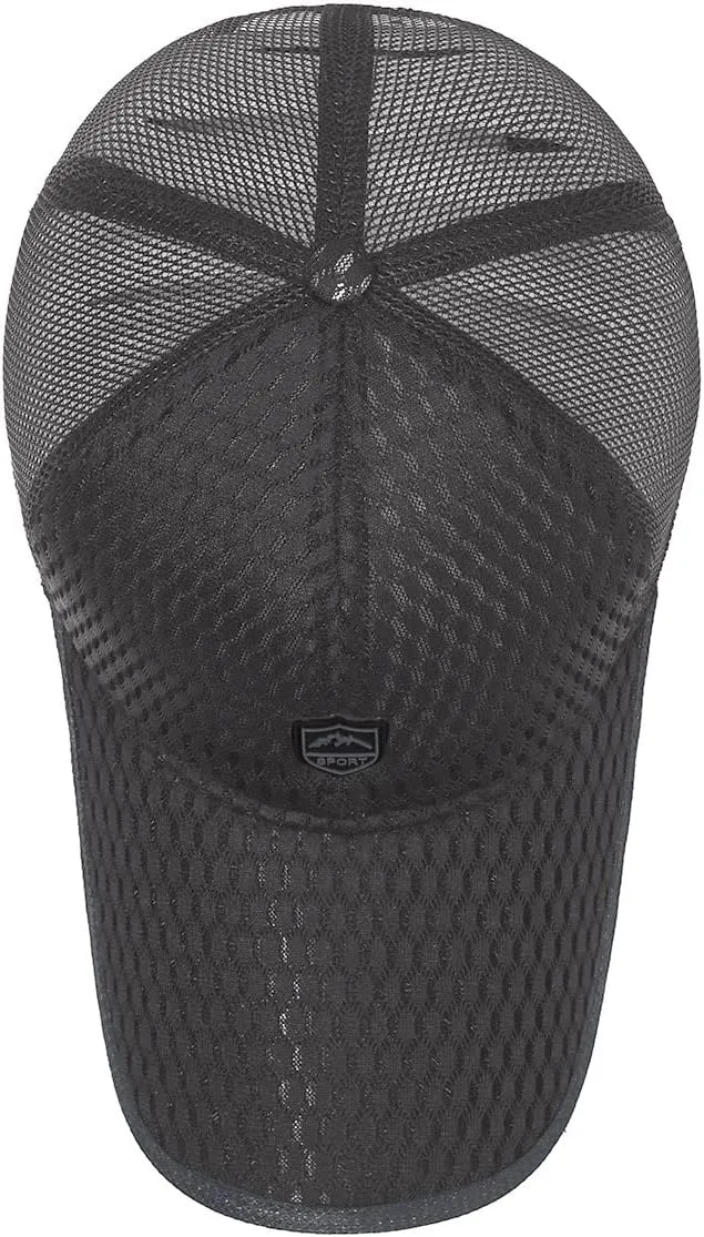 FASHIXD Mesh Baseball Cap for Men Women Summer Running Sports Hat Breathable Quick Dry Trucker Hats