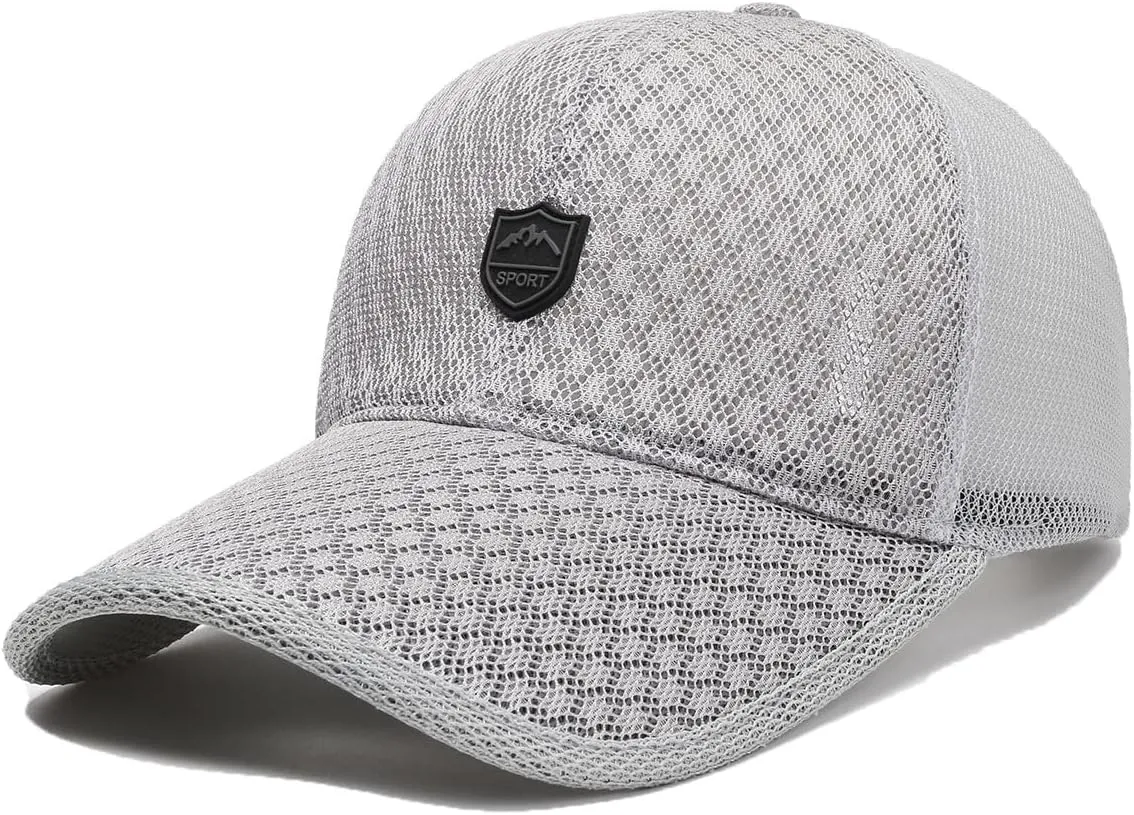 FASHIXD Mesh Baseball Cap for Men Women Summer Running Sports Hat Breathable Quick Dry Trucker Hats