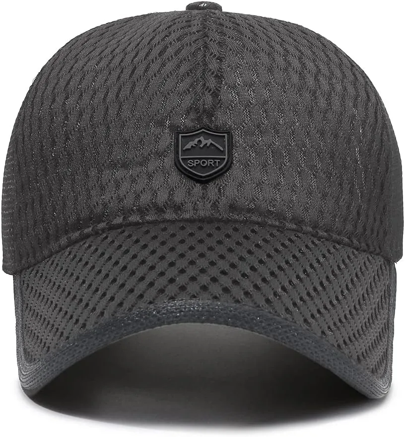 FASHIXD Mesh Baseball Cap for Men Women Summer Running Sports Hat Breathable Quick Dry Trucker Hats
