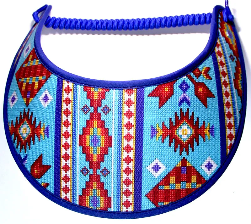 Faux Beaded Aztec Design on Sun Visor