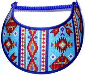 Faux Beaded Aztec Design on Sun Visor