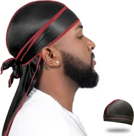 ForceWave Silky Durag for Men Wave Cap Satin Dorag for Men Women 360 Wave