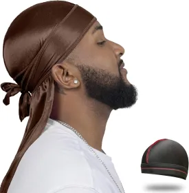 ForceWave Silky Durag for Men Wave Cap Satin Dorag for Men Women 360 Wave