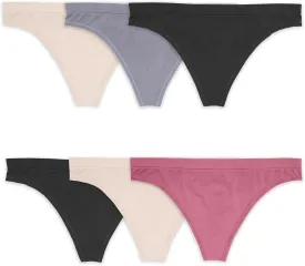 Fruit of the Loom Women's No Show Seamless Underwear, Amazing Stretch & No Panty Lines, Available in Plus Size