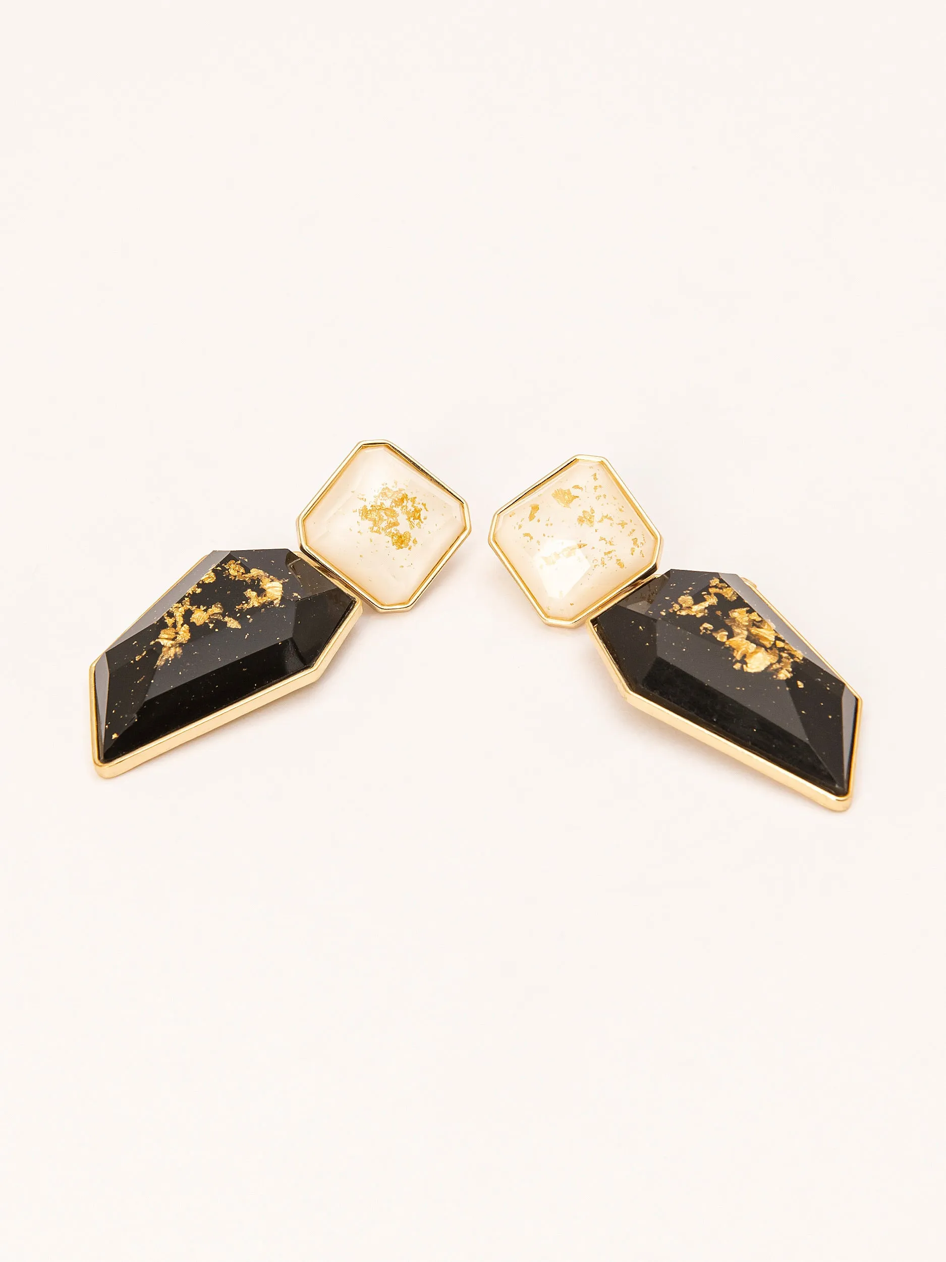 Geometric Glittery Earrings