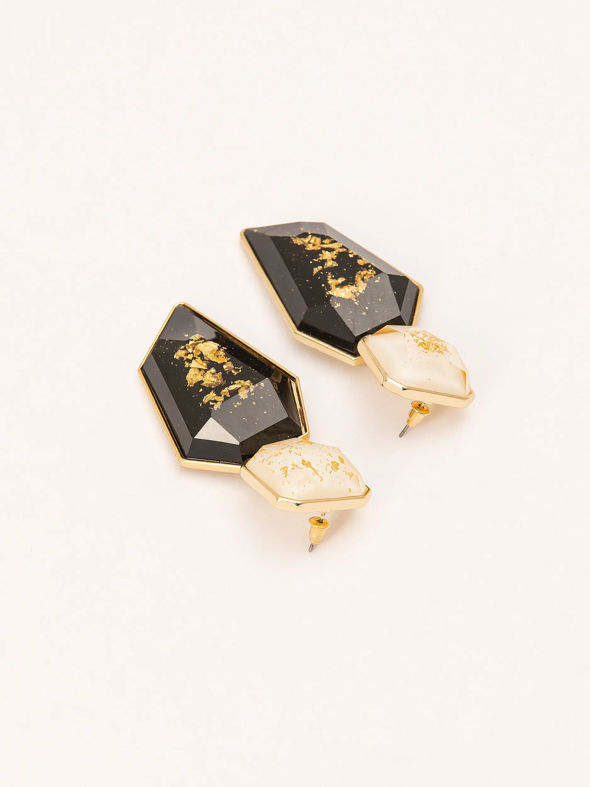 Geometric Glittery Earrings