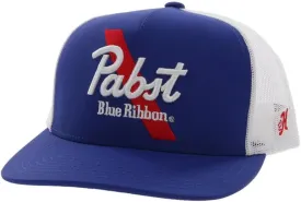 HOOEY Officially Licensed Pabst Blue Ribbon One Size Fits All Adjustable Snapback Hat for Men and Women Mesh Back Trucker Hat