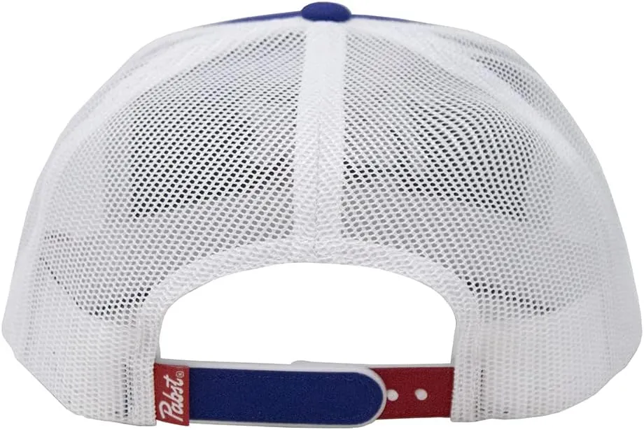 HOOEY Officially Licensed Pabst Blue Ribbon One Size Fits All Adjustable Snapback Hat for Men and Women Mesh Back Trucker Hat