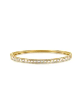 Kennedy Baguette Diamond Bangle 14k
