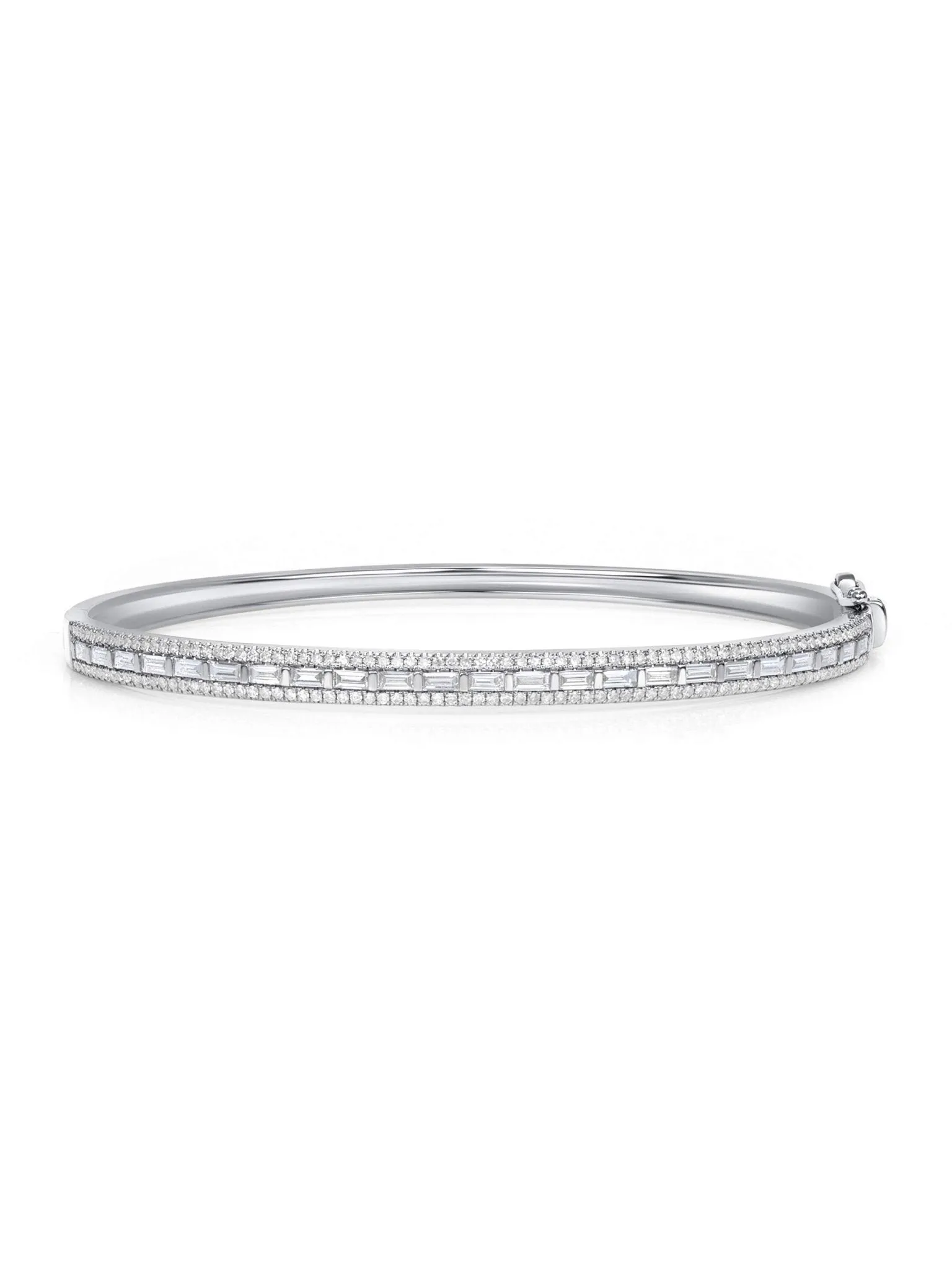Kennedy Baguette Diamond Bangle 14k