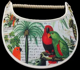 Love Birds in a Tropical setting on Sun Visor