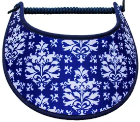 M340 Damask on Royal Blue Sun Visor