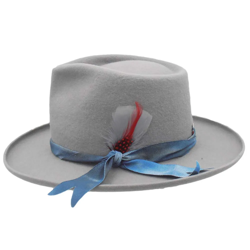 Melegari Fedora hat Street Musician Flat Brim