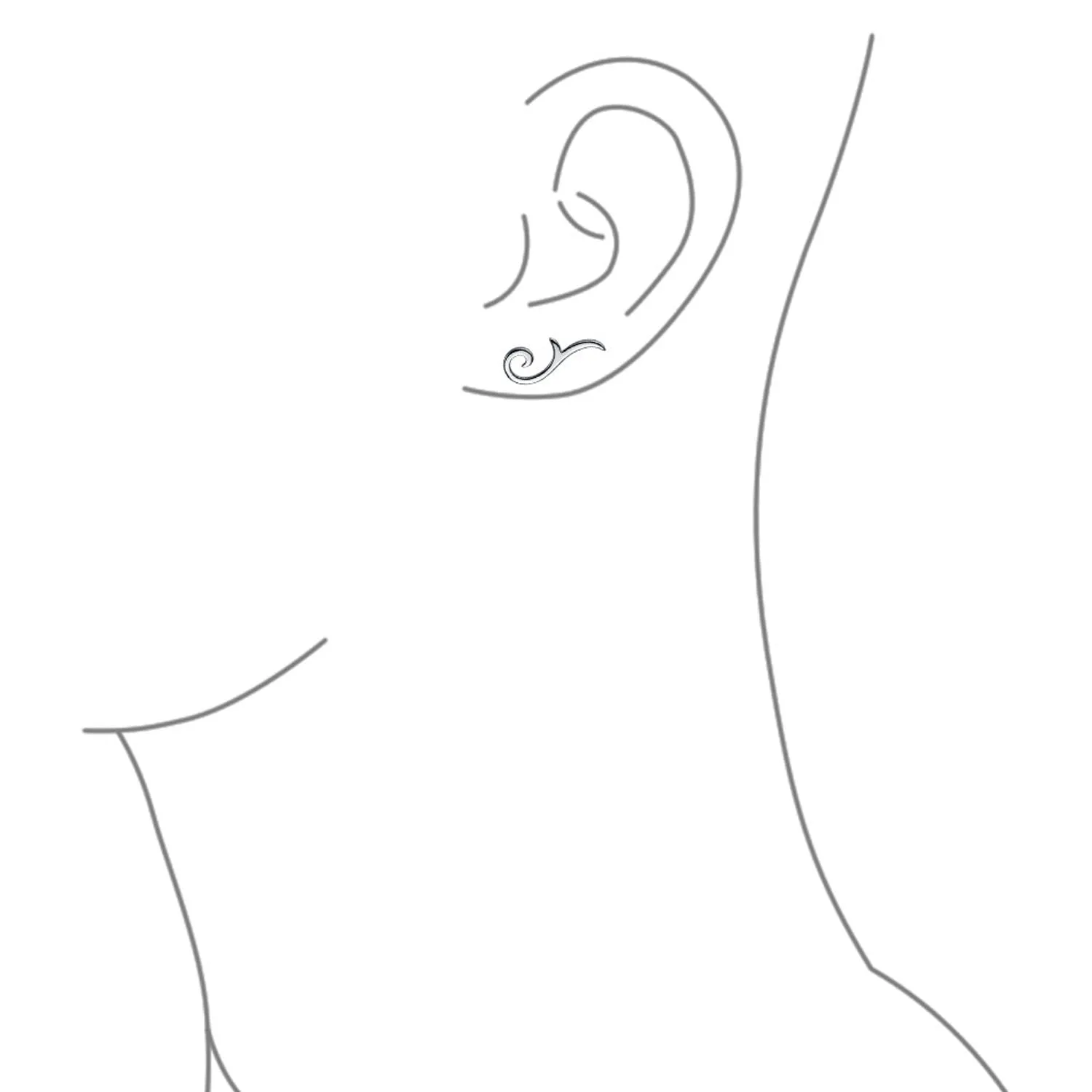 Minimalist Geometric Ear Cuff Cartilage Climbers 14K Rose Gold Plated Silver