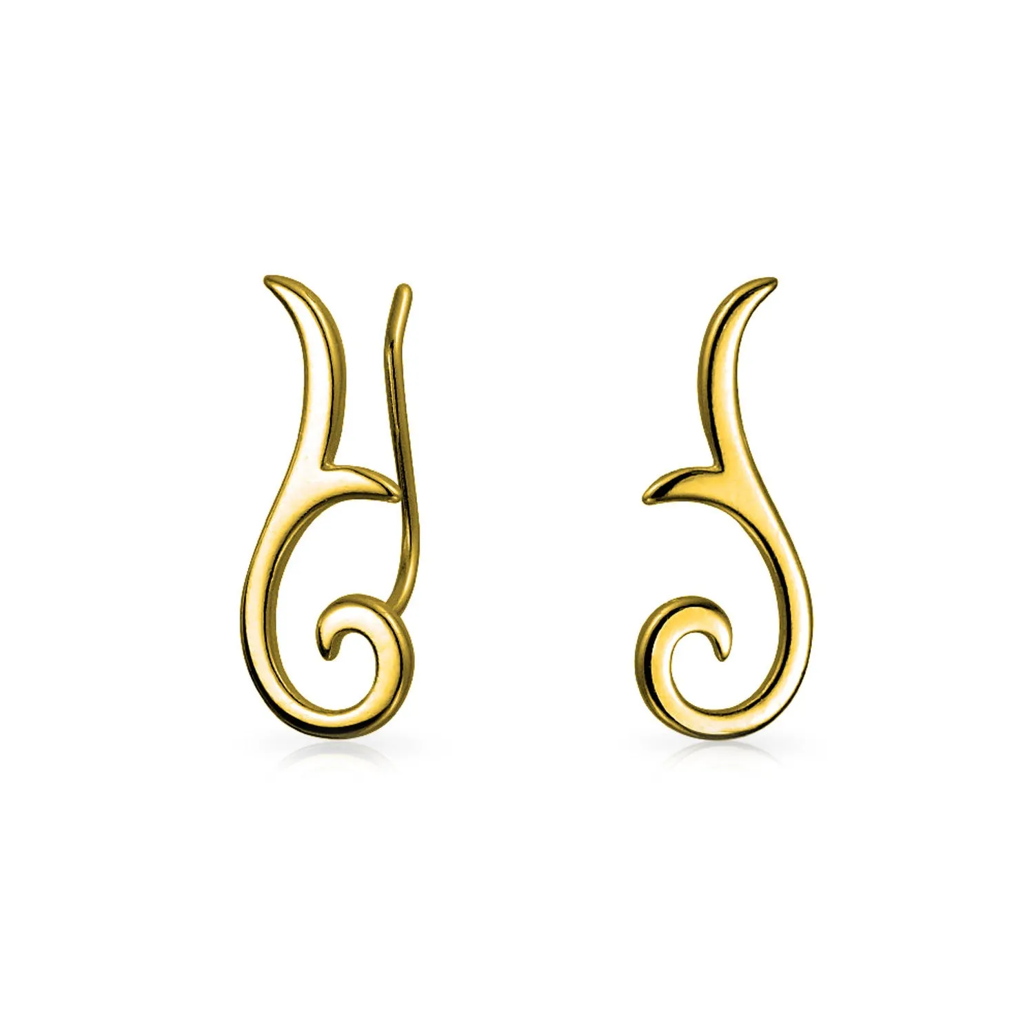 Minimalist Geometric Ear Cuff Cartilage Climbers 14K Rose Gold Plated Silver