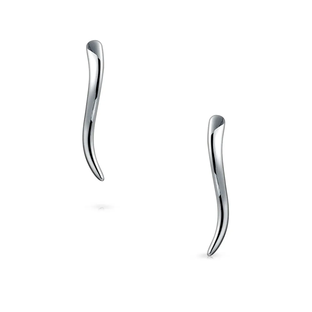 Minimalist Geometric Ear Cuff Cartilage Earrings 14K Gold Plated Sterling Silver