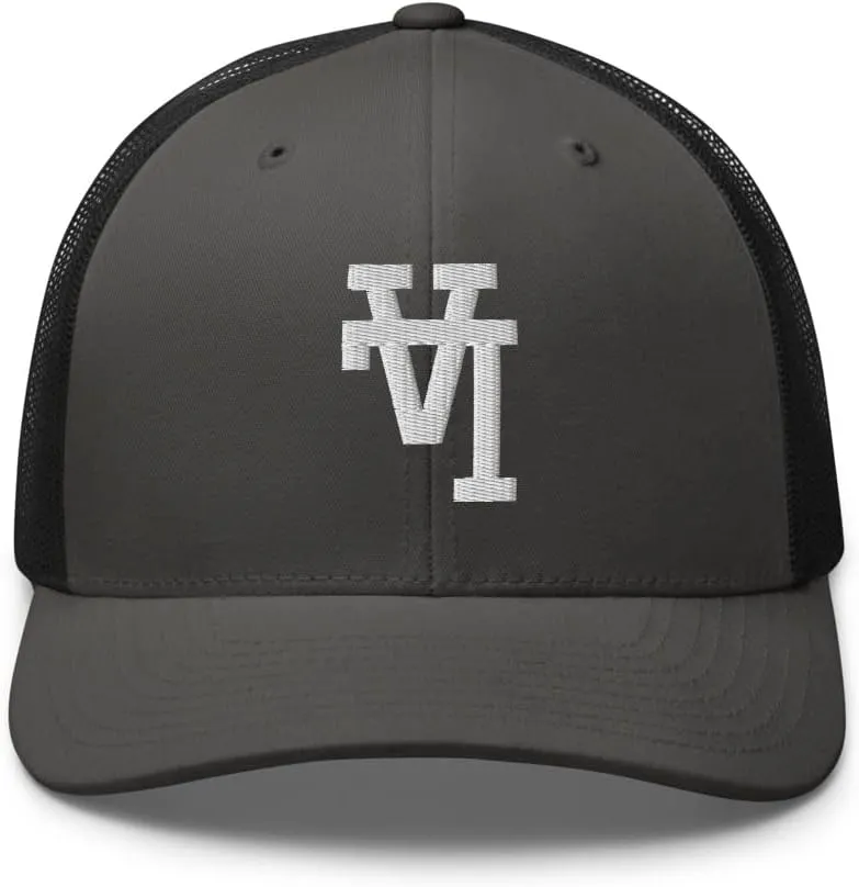 NG Upside Down LA Embroidered Curved Bill Trucker Hat Mid Crown Adjustable Los Angeles Cap