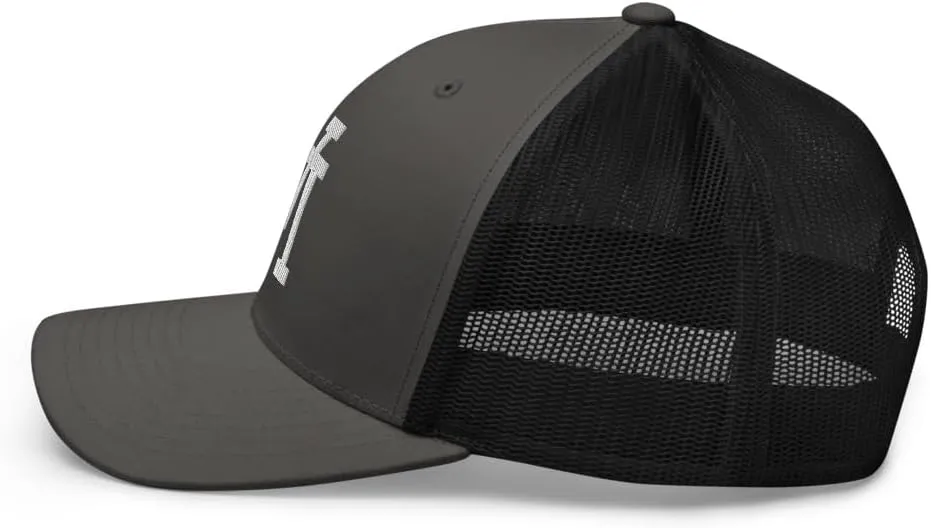 NG Upside Down LA Embroidered Curved Bill Trucker Hat Mid Crown Adjustable Los Angeles Cap