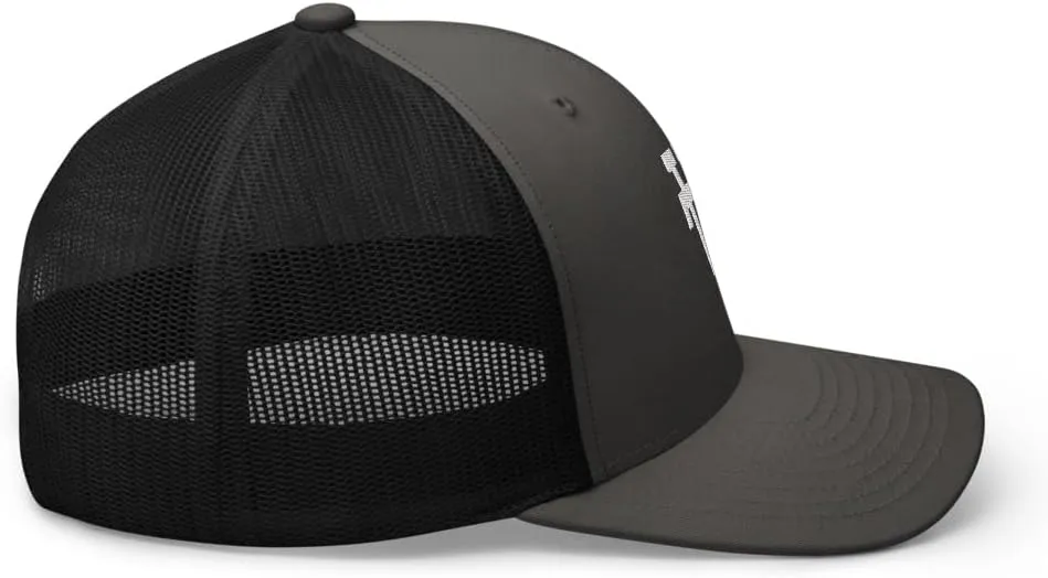 NG Upside Down LA Embroidered Curved Bill Trucker Hat Mid Crown Adjustable Los Angeles Cap