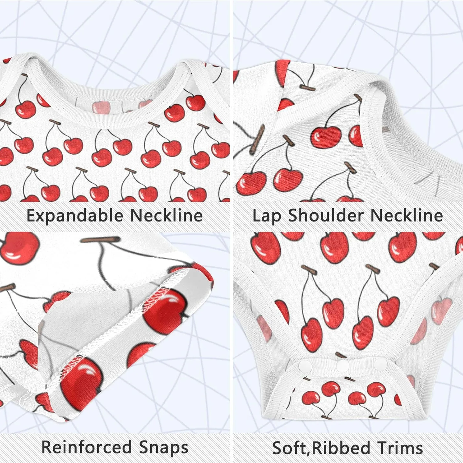 Ollabaky Unisex Baby Bodysuits Short-Sleeve Cotton Baby Clothes for Girls Boys 0-24 Months