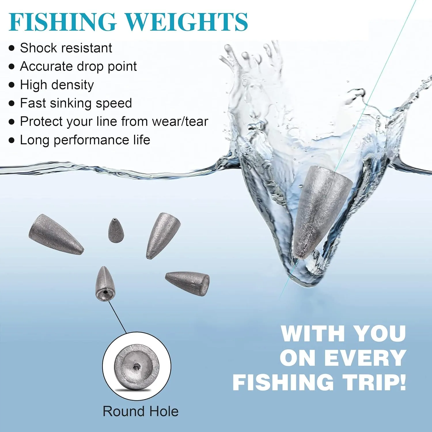 OROOTL Bullet Fishing Weights Sinkers Kit, 29/83pcs Worm Weights Assortment Bullet Sinkers Slip Weight for Bass Fishing Texas Rigs Carolina Rig Freshwater Saltwater Gear Tackle