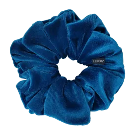 Peacock Blue Velvet Scrunchie